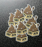 Shit Box funny sticker