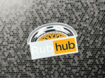 Rub Hub funny sticker